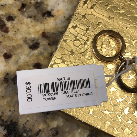 👗 BAR III toggle 23 pink chain bracelet gold - Picture 13 of 13